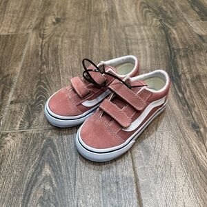 Vans Kids Pink Velcro Sneakers